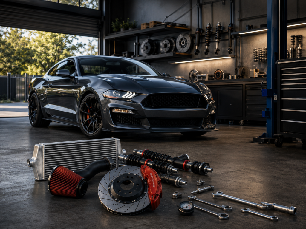 Street performance vehicle with cooling, suspension, brake, intake, and monitoring upgrades in Winston Salem NC